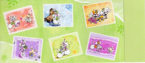 Bande Dessinée - DIDDL - Thomas GOLETZ - Diddl - timbres factices - pochette avec 10 timbres sur 12 (5 modèles)