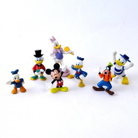 Bande Dessinée - Disney - Figurines - DISNEY (STUDIO) - Disney - Mickey/Donald (x3)/Daisy/Dingo/Picsou - Lot de - petites figurines