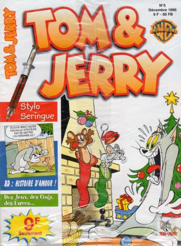 Bande Dessinée - TOM ET JERRY n° 5 -  - Tom & Jerry n° 5 - décembre 1998 - Stylo seringue/BD : histoire d'amour !