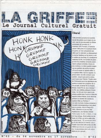 Bande Dessinée - Morvandiau (Documents et Produits dérivés) -  - Morvandiau - La Griffe n° 62 - du 4 au 17 novembre 1998