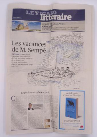 Bande Dessinée - SEMPÉ - SEMPÉ - Le Figaro littéraire - supplément au Figaro n° 21731 - 19/06/2014 - Les Vacances de M. Sempé