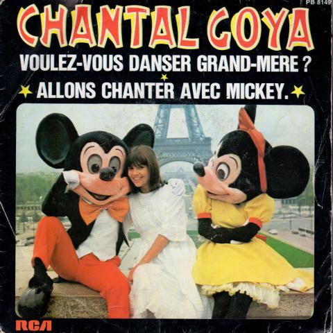Bande Dessinée - Disney - Audio/Vidéo/Logiciels -  - Chantal Goya - Voulez-vous danser grand-mère ?/Allons chanter avec Mickey - disque 45 tours - RCA PB 8149