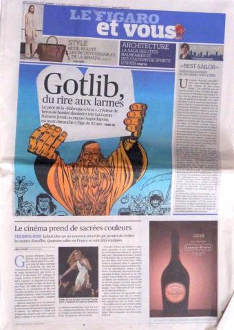 Bande Dessinée - GOTLIB -  - Le Figaro et vous n° 22494 - 05/12/2016 - Gotlib, du rire aux larmes