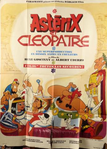 Bande Dessinée - Uderzo (Astérix) - Cinéma - Albert UDERZO - Astérix et Cléopâtre - Affiche de cinéma 120 x 160 cm