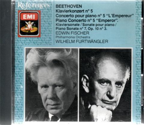 Audio/Vidéo - Musique classique - BEETHOVEN - Beethoven - Concerto pour piano n° 5 L'Empereur/Sonate pour piano n° 7, Op. 10 n° 3 - Wilhelm Furtwängler, Edwin Fisher, Philarmonia Orchestra - CD 7610052