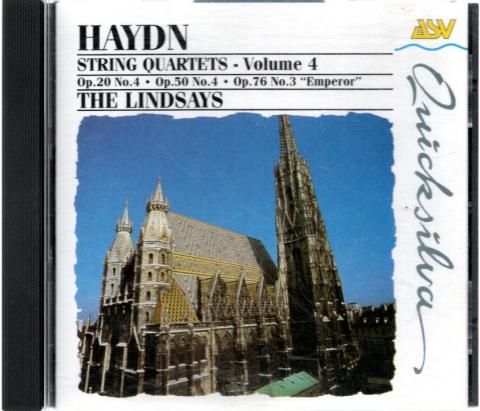 Varia (livres/magazines/divers) - Audio/Vidéo - Musique classique - HAYDN - Haydn - String Quartets Volume 4 - Op.20 No.4, Op.50 No.4, Op.76 No.3 Emperor - The Lindsays - CD ASV QS 6147