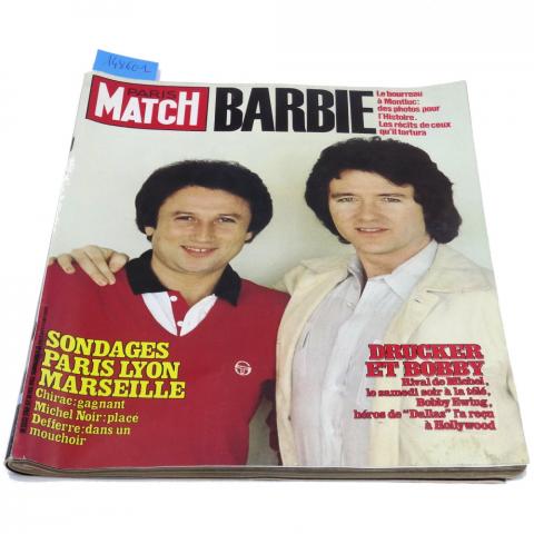 Varia (livres/magazines/divers) - Paris Match n° 1760 -  - Paris Match n° 1760 - 18/02/1983 - Drucker et Bobby/Barbie, le bourreau à Montluc/Sondages Paris Lyon Marseille