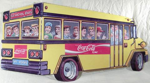 Varia (livres/magazines/divers) - Coca-Cola -  - Coca-Cola - PLV schoolbus 90 x 45 cm