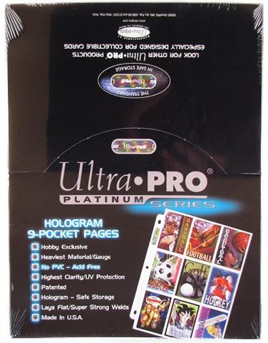 Ultra-Pro - Ultra-Pro - Platinum Hologram - Feuille de classeur 9 cases - 3 trous - Vendue à l'unité