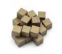 Cubes en Bois 0,8 cm 8 x 8 x 8 mm - Lot de 20 Couleur : Doré