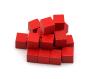 Cubes en Bois 0,8 cm 8 x 8 x 8 mm - Lot de 20 Couleur : Rouge