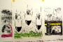 Bande Dessinée - PLANTU - PLANTU - Plantu - Les Tombées de la Nuit - Rennes juillet 1983 - Le Monde - lot de 3 affichettes - 40 x 29,5 cm