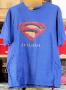 Superman Returns - Fil et Forme - tee-shirt bleu logo - taille L