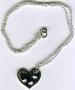 Pixi bijoux - Barbapapa - Pendentif - Barbamama cœur évidé argent (20 mm - 2,15 g) sur chaîne argent (1,10 g)