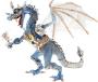 Plastoy - Dragon en armure gris translucide et bleu