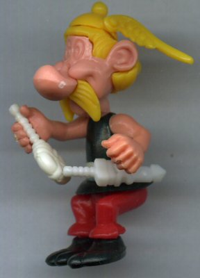 Uderzo (Asterix) - Kinder - Albert UDERZO - Astérix - Kinder 1990 - 04 - K91n4 - Astérix assis gourde (sans tabouret ni yeux)