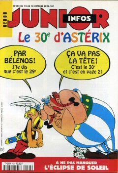 Uderzo (Asterix) - Studi - Albert UDERZO - Astérix - Junior Infos 163 - le 30ème album d'Astérix