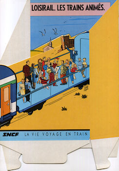 Clerc - Serge CLERC - Clerc - SNCF - La Vie voyage en train - Loisirail. Les trains animés - Présentoir de comptoir cartonné (PLV)
