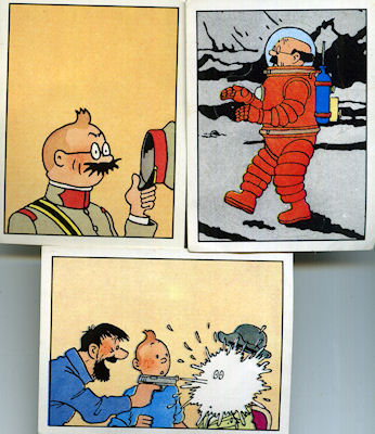 Hergé - Pubblicità - HERGÉ - Tintin - Panini - lot de 3 images (90, 111, 144)