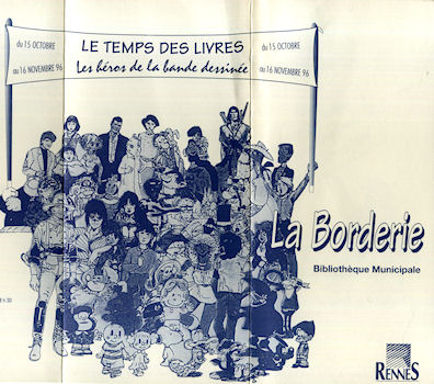  -  - Le Temps des livres 1996 - Les héros de la bande dessinée - prospectus Bibliothèque Municipale de Rennes