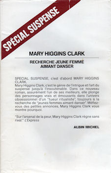 ALBIN MICHEL Spécial suspense - Mary HIGGINS CLARK - Recherche jeune femme sachant danser
