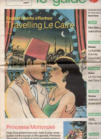 Loustal - Jacques de LOUSTAL - Loustal - Travelling Le Caire 2000 - Ouest-France dimanche, Le guide - n° 110 du 9 janvier 2000