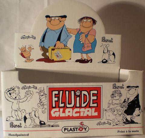  -  - Binet, Gotlib... (Fluide Glacial) - Plastoy - boîte présentoir carton vide pour présentation de la collection Fluide Glacial