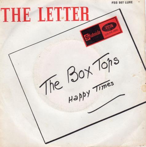 Audio/video - Pop, Rock, Jazz - The BOX TOPS - The Box Tops - The Letter/Happy Times - vinyle 45 tours Stateside FFS 507