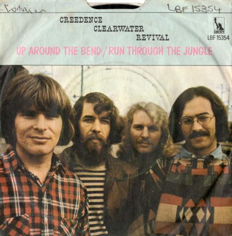 Audio/video - Pop, Rock, Jazz - CREEDENCE CLEARWATER REVIVAL - Creedence Clearwater Revival - Up Around the Bend/Run Through the Jungle - vinyle 45 tours Liberty LBF 15354