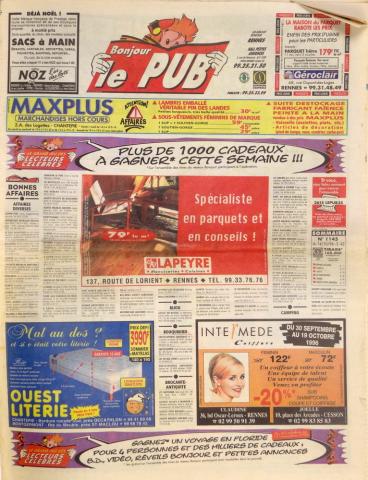Franquin (Documents et Produits dérivés) - André FRANQUIN - Bonjour/Le Pub n° 1145 - 14/10/1996 - Le Grand jeu des lecteurs célèbres (Spirou)
