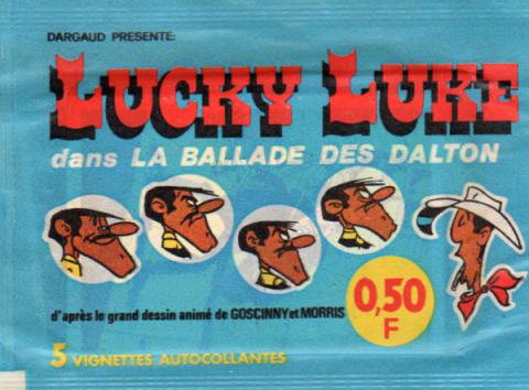 Morris (Lucky Luke) - Documenti e oggetti vari - MORRIS - Lucky Luke - Dargaud - 1978 - Lucky Luke dans La Ballade des Dalton - pochette de 5 vignettes autocollantes