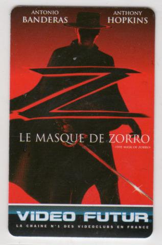 Cine -  - Video Futur - Carte collector n° 75 - Le Masque de Zorro - Antonio Banderas/Anthony Hopkins