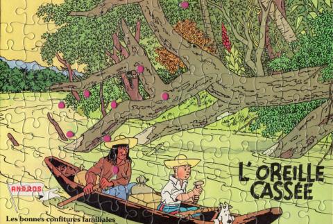 Hergé - Pubblicità - HERGÉ - Tintin - Andros - Andros, les bonnes confitures familiales - L'Oreille cassée - puzzle 97 pièces
