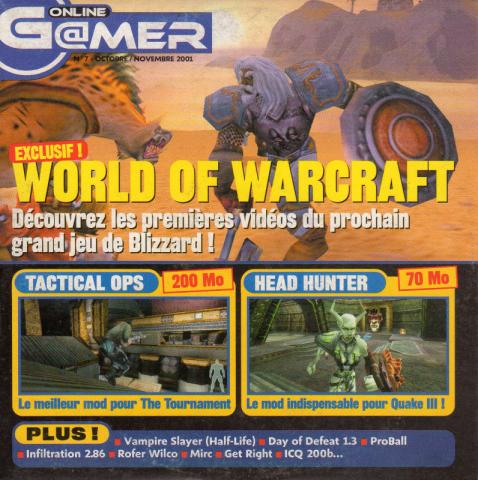 Collezioni, svago creativo, modello -  - Online G@mer - octobre-novembre 2001 - World of Warcraft : découvrez les premières vidéos du prochain grand jeu de Blizzard/Tactical Ops/Head Hunter/Vampire Slayer (Half-Life)/Day of Defeat/ProBall/Infiltration/Rof