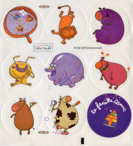 Collezioni, svago creativo, modello -  - La famille Cosmic - Ubi Soft - planche de stickers
