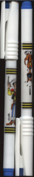 Morris (Lucky Luke) - Publicité - MORRIS - Lucky Luke et Rantanplan - stylo feutre bleu