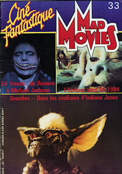 MAD MOVIES n° 33 -  - Mad Movies n° 33 - Ed French/L'histoire sans fin/1984/Gremlins/Dans les coulisses d'Indiana Jones
