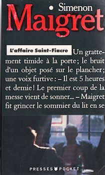 POCKET Simenon n° 1097 - Georges SIMENON - L'Affaire Saint-Fiacre