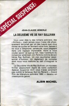 ALBIN MICHEL Spécial suspense - Jean-Claude HÉBERLÉ - La Deuxième vie de Ray Sullivan