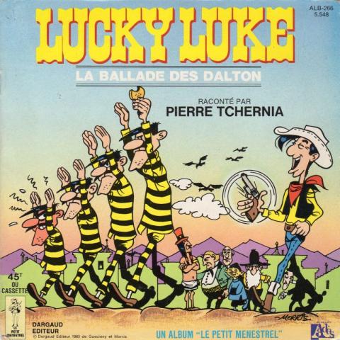 Morris (Lucky Luke) - audio, vidéo, logiciels - MORRIS - Lucky Luke - La Ballade des Dalton - raconté par Pierre Tchernia - Livre-disque vinyle 45 tours Adès Le Petit Ménestrel ALB-266
