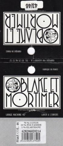 BLAKE ET MORTIMER - Edgar P. JACOBS - Jacobs - Blake et Mortimer - étiquette (chaussettes)