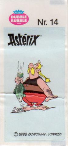Uderzo (Astérix) - publicité - Albert UDERZO - Astérix - Fleer - Dubble Bubble Gum - 1993 - Sticker - Nr. 14 - Ordralfabétix
