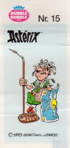 Uderzo (Astérix) - publicité - Albert UDERZO - Astérix - Fleer - Dubble Bubble Gum - 1993 - Sticker - Nr. 15 - Légionnaire amoché