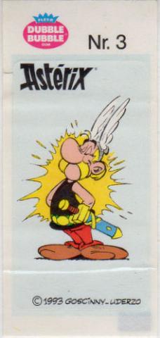 Uderzo (Astérix) - publicité - Albert UDERZO - Astérix - Fleer - Dubble Bubble Gum - 1993 - Sticker - Nr. 3 - Astérix