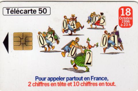 Giraud-Moebius - MOEBIUS - Moebius - France Telecom - numérotation à 10 chiffres - télécarte 50 (couples de danseurs)