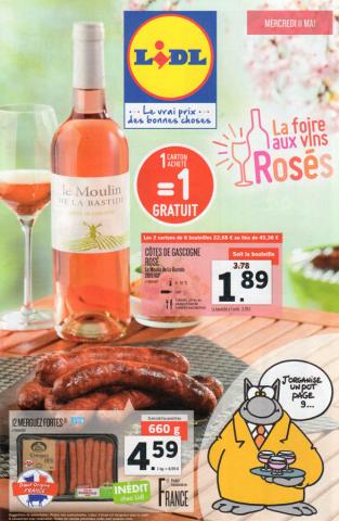 LE CHAT - Philippe GELUCK - Geluck - Le Chat - Lidl - La foire aux vins rosés - mercredi 11 mai 2016 - brochure publicitaire