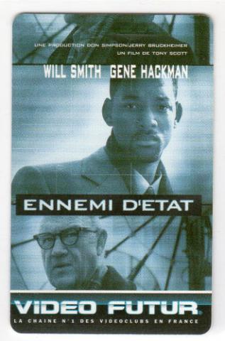 Cine -  - Video Futur - Carte collector n° 83 - Ennemi d'État - Will Smith/Gene Hackman