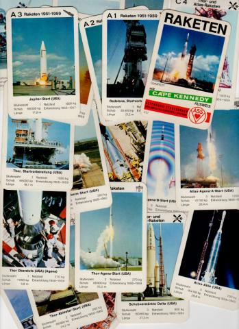 Ruimtevaart, astronomie, futurologie -  - Raketen - Quartett mit Cape Kennedy - ASS/Altenburg-Stralsunder Spielkarten 651