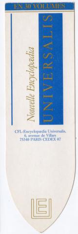 Marcadores -  - Nouvelle Encyclopaedia Universalis en 30 volumes - marque-page