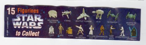 Star Wars - publicité - George LUCAS - Star Wars - Tombola - 15 figurines to collect - feuillet descriptif